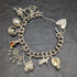 British vintage sterling silver charm bracelet 71g